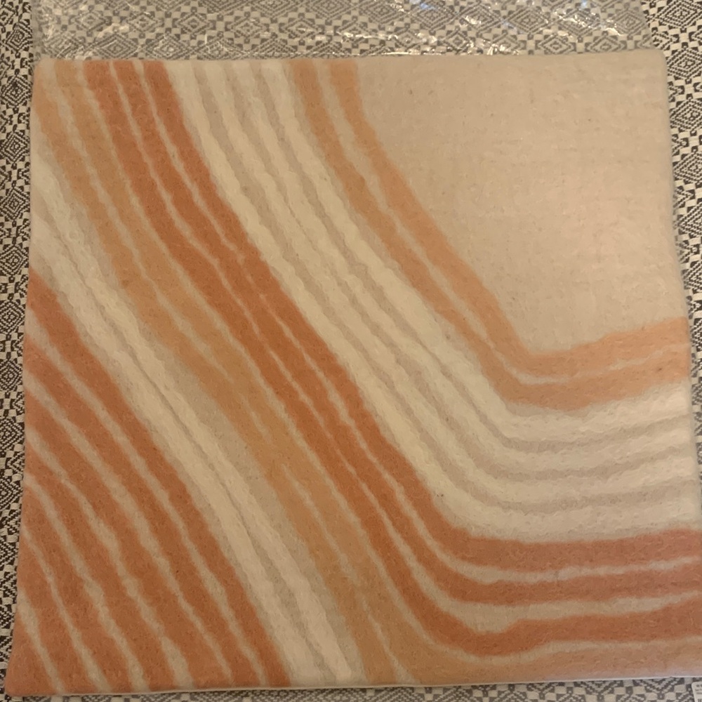 Set of West Elm Cream & Peach Accent Pillow Covers